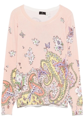 ETRO floral-print sweater - Pink