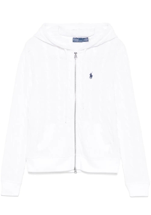 Polo Ralph Lauren cable-knit hooded cardigan - White