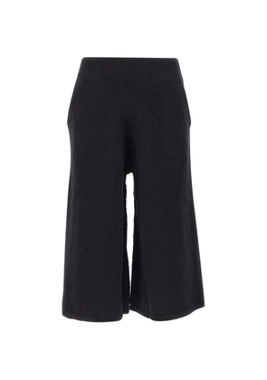 Not Shy Milo diamond-design trousers - Black