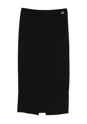LIU JO logo-plaque midi skirt - Black