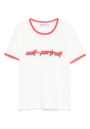 Self-Portrait logo-print T-shirt - White