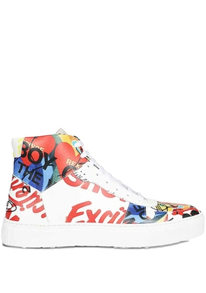 Vivienne Westwood high-top graphic-print sneakers - White