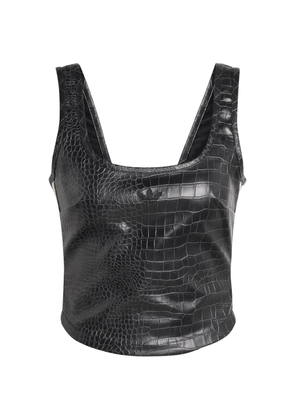 adidas crocodile effect corset - Black