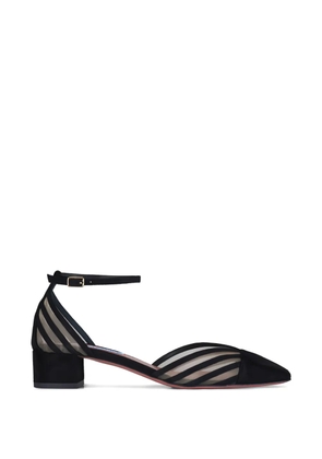Aquazzura Alana striped pumps - Black
