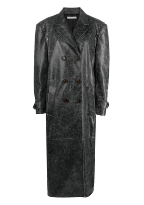 Alessandra Rich studded leather coat - Grey