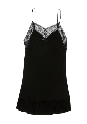 Acne Studios lace-trim mini dress - Black