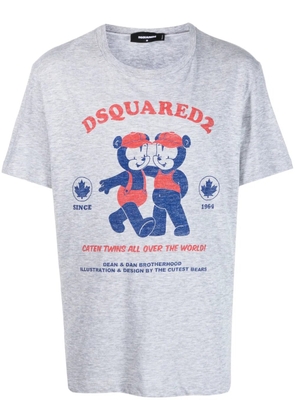 DSQUARED2 logo-print short-sleeve T-shirt - Grey