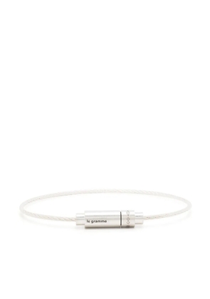 Le Gramme 9g cable triptych bracelet - Silver