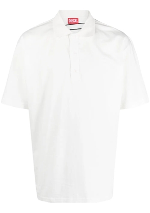 Diesel T-Vort-Megoval-D cotton polo shirt - White