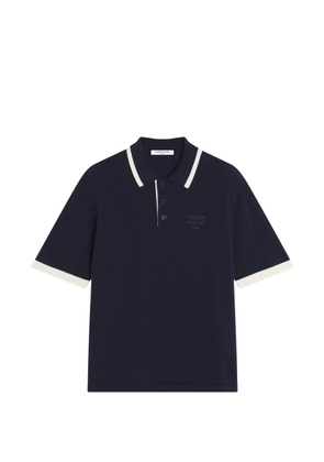 Maison Kitsuné ribbed-trim polo shirt - Blue
