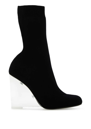 Alexander McQueen Shard transparent heel sock boots - Blue