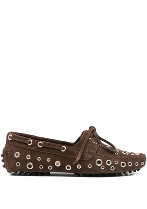 Gimaguas eyelets tie loafers - Brown