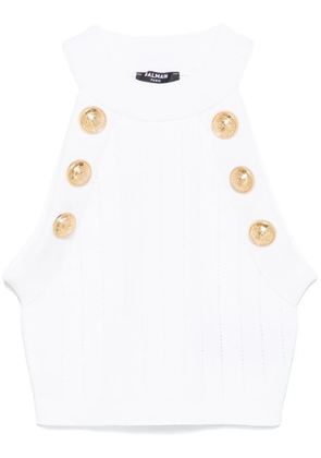 Balmain Coin-buttons detailed top - White