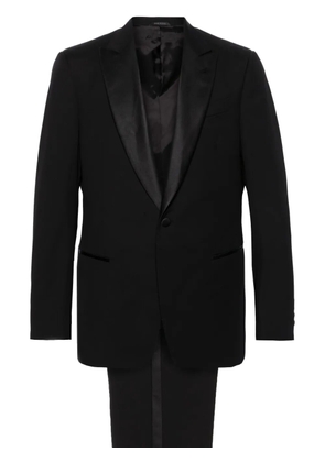 Giorgio Armani single-breasted virgin wool suit - Black