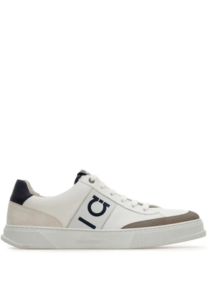Ferragamo logo-embroidered leather sneakers - Grey