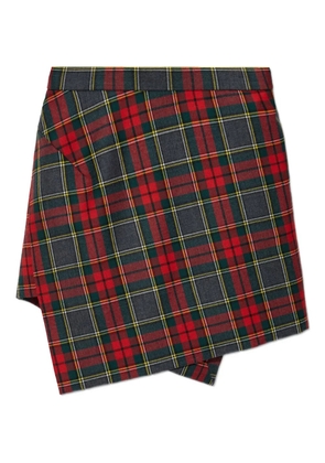 Vivienne Westwood asymmetric plaid mini skirt - Green