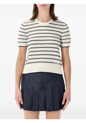 A.P.C. striped-pattern short-sleeve T-shirt - Neutrals