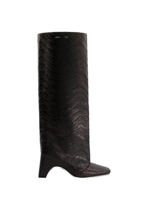 Coperni textured block heel boots - Brown