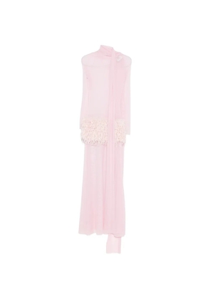 Atu Body Couture feather scarf maxi dress - Pink