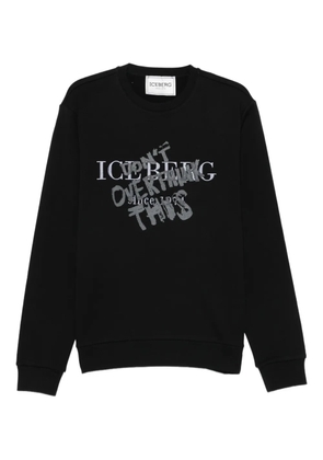 Iceberg logo-print cotton sweatshirt - Black