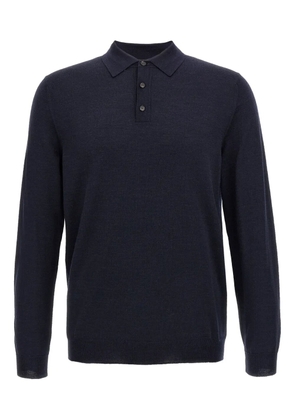 Zanone long-sleeve polo shirt - Blue