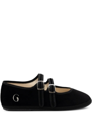 Gondolina Gondola Mary Jane double-lace ballet flats - Black
