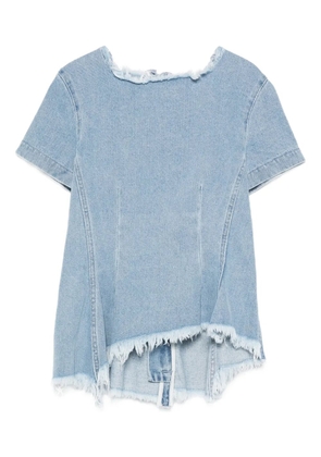 Marques'Almeida frayed-hem top - Blue