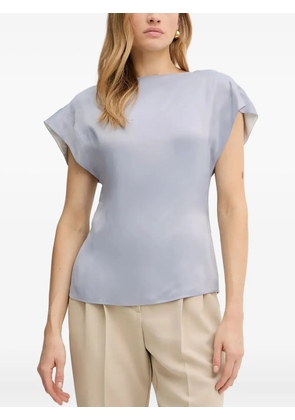 BOSS short-sleeve zipped blouse - Blue