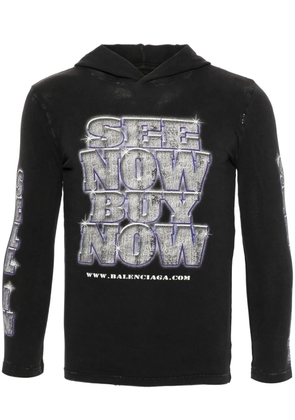 Balenciaga SNBN hooded long-sleeve T-shirt - Black