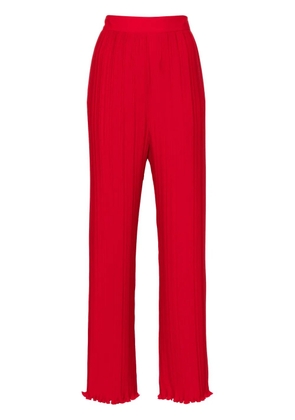 Lanvin straight-leg pleated trousers - Red