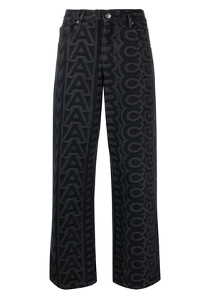 Marc Jacobs The Monogram denim straight-leg jeans - Black