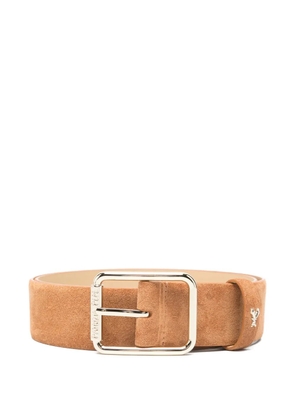 Patrizia Pepe suede buckle belt - Brown