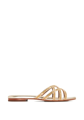 NICOLI Zuri embellished cross-strap sandals - Gold