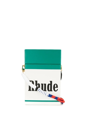 RHUDE Cig logo-print crossbody bag - Green