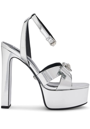 Versace 140mm Gianni Ribbon sandals - Grey