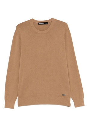 Karl Lagerfeld textured jumper - Brown