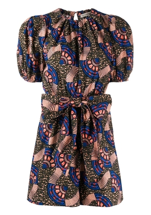 Ulla Johnson Hollis puff sleeve playsuit - Green