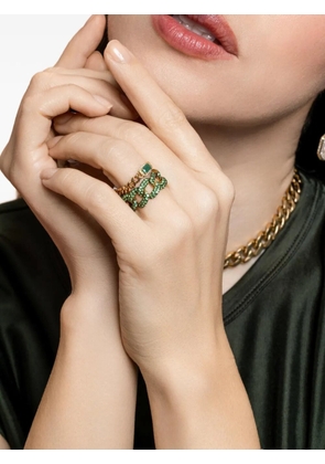 SHAY green garnet lnk ring - Gold