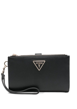 GUESS USA zip leather wallet - Black