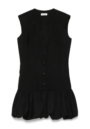 SANDRO puffball-hem midi dress - Black