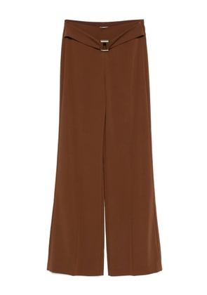 Patrizia Pepe buckle-fastening wide-leg trousers - Brown