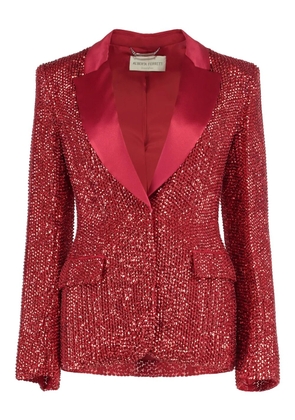 Alberta Ferretti sequin-embellishment blazer - Red