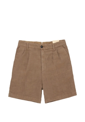 Fortela side-pocket button-fastening shorts - Brown