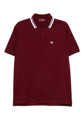 Gucci tipped-collar polo shirt - Red