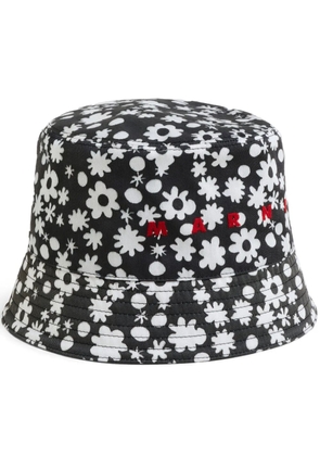 Marni floral-print cotton bucket hat - Black