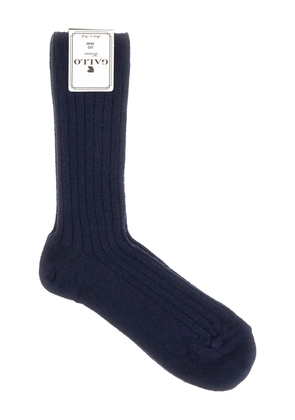 Gallo ribbed cotton socks - Blue