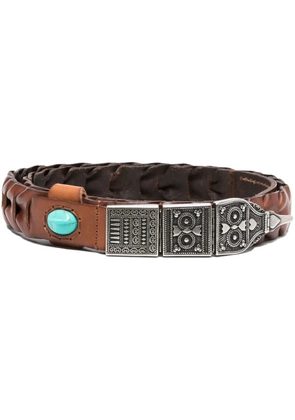 Fortela W-Tess turquoise-stone belt - Brown