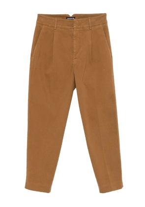 DONDUP pleated straight-leg trousers - Brown