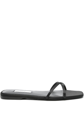 TOTEME satin crossover sandals - Black