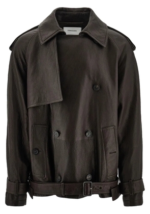 Ferragamo leather jacket - Brown